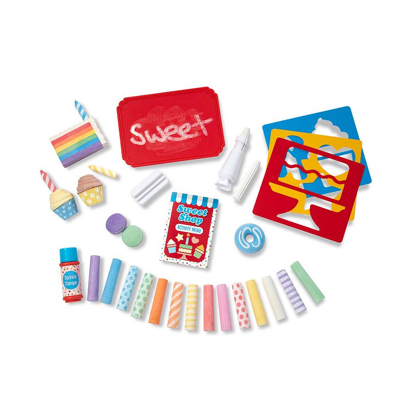 Melissa and Doug 33-Piece Sweet Shop Multi-Colored Chalk and Holders Play Set