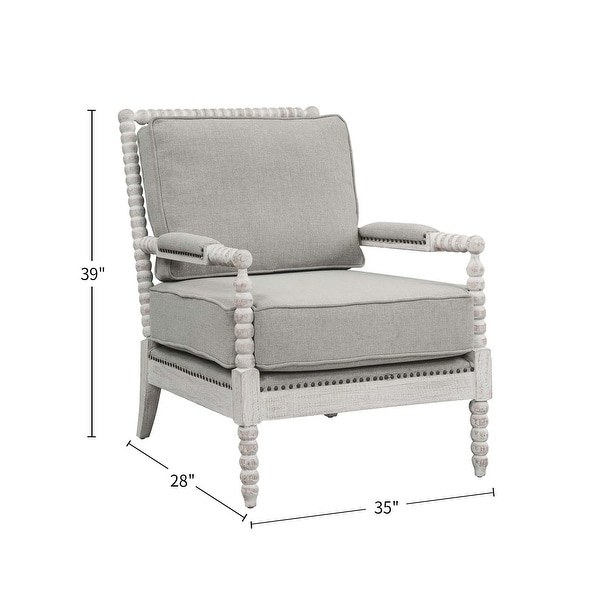 Linen Upholstered Accent Arm Chair