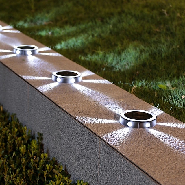 6LED Solar Lights Outdoor IP65 Waterproof Buried Light For Patio Lawn Stairs Steps Garden Decoration Outdoor Solar Lights