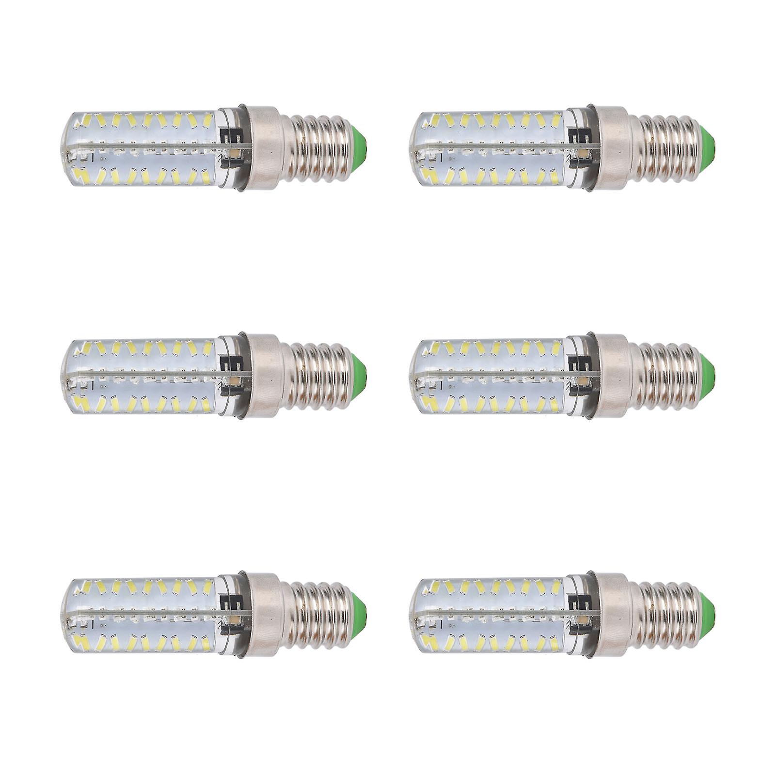 6pcs 72led Light Bulb Small E14 Bulb 5w 220v Silicone Ceiling Lamp Table Lamp Bulb For Bedroomwhite Light