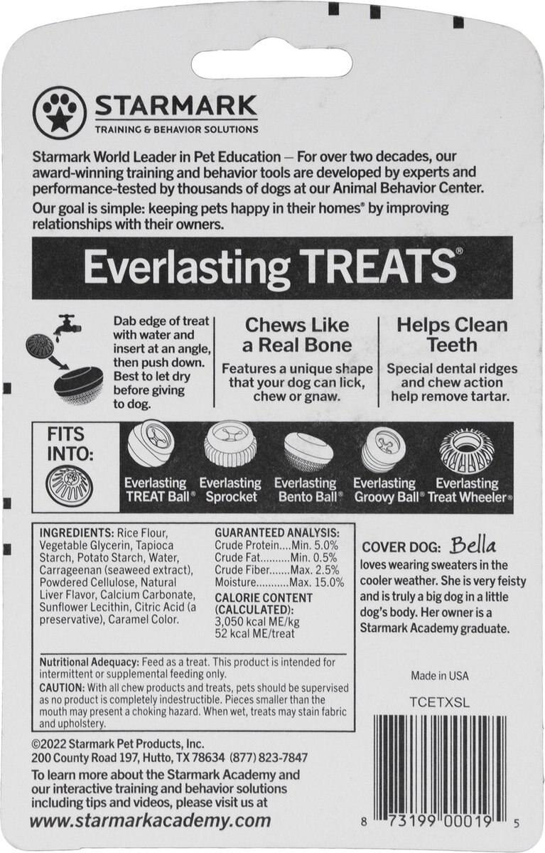 Starmark Everlasting Liver Flavored Dental Dog Treats， Small， 2 count