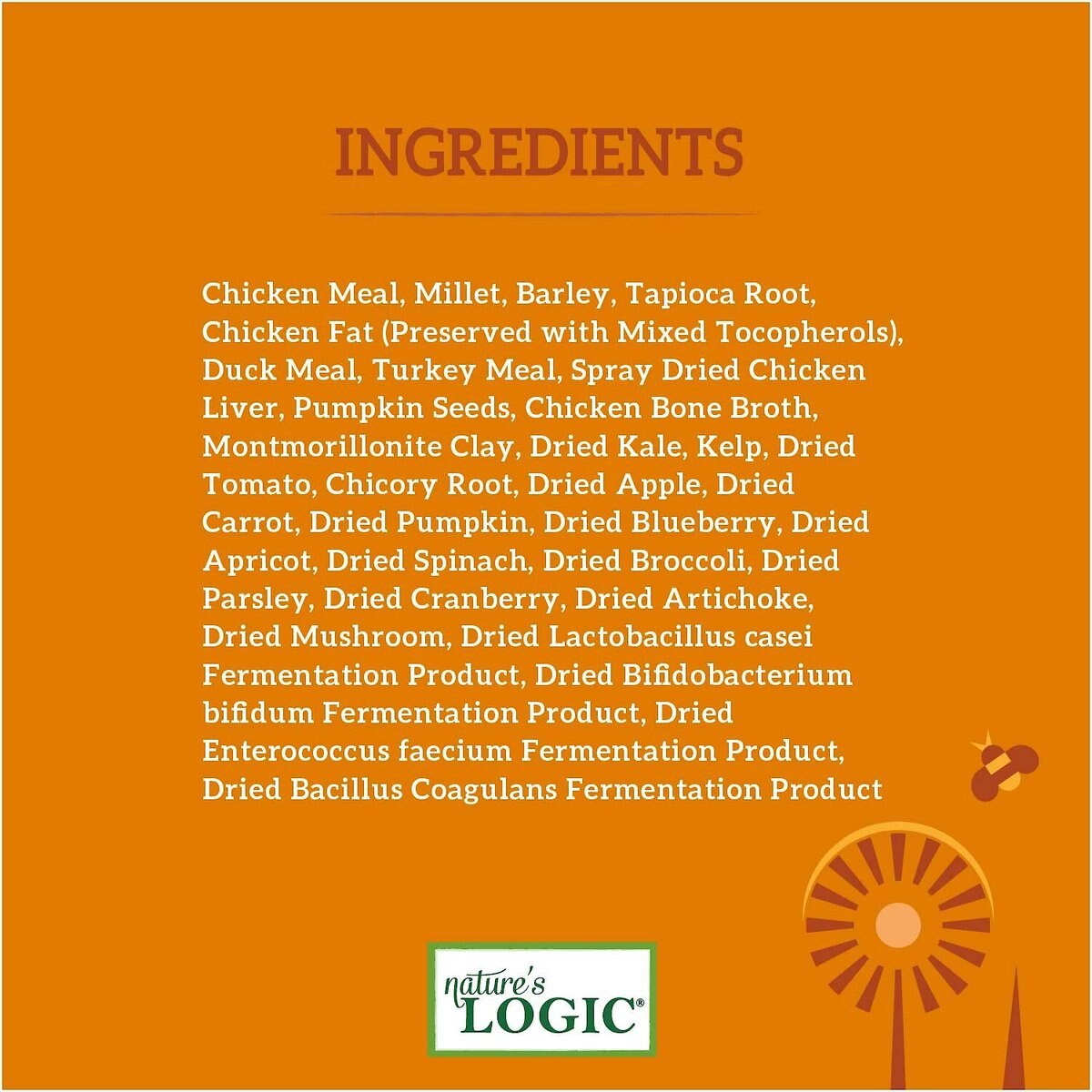 Nature's Logic Fowl Recipe Biscuits With Chicken， Duck and Turkey Meals Dog Treats， 14-oz bag