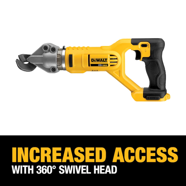 DEWALT DCS496B 20-Volt MAX Cordless 18-Gauge Swivel Head Offset Shears (Tool-Only)