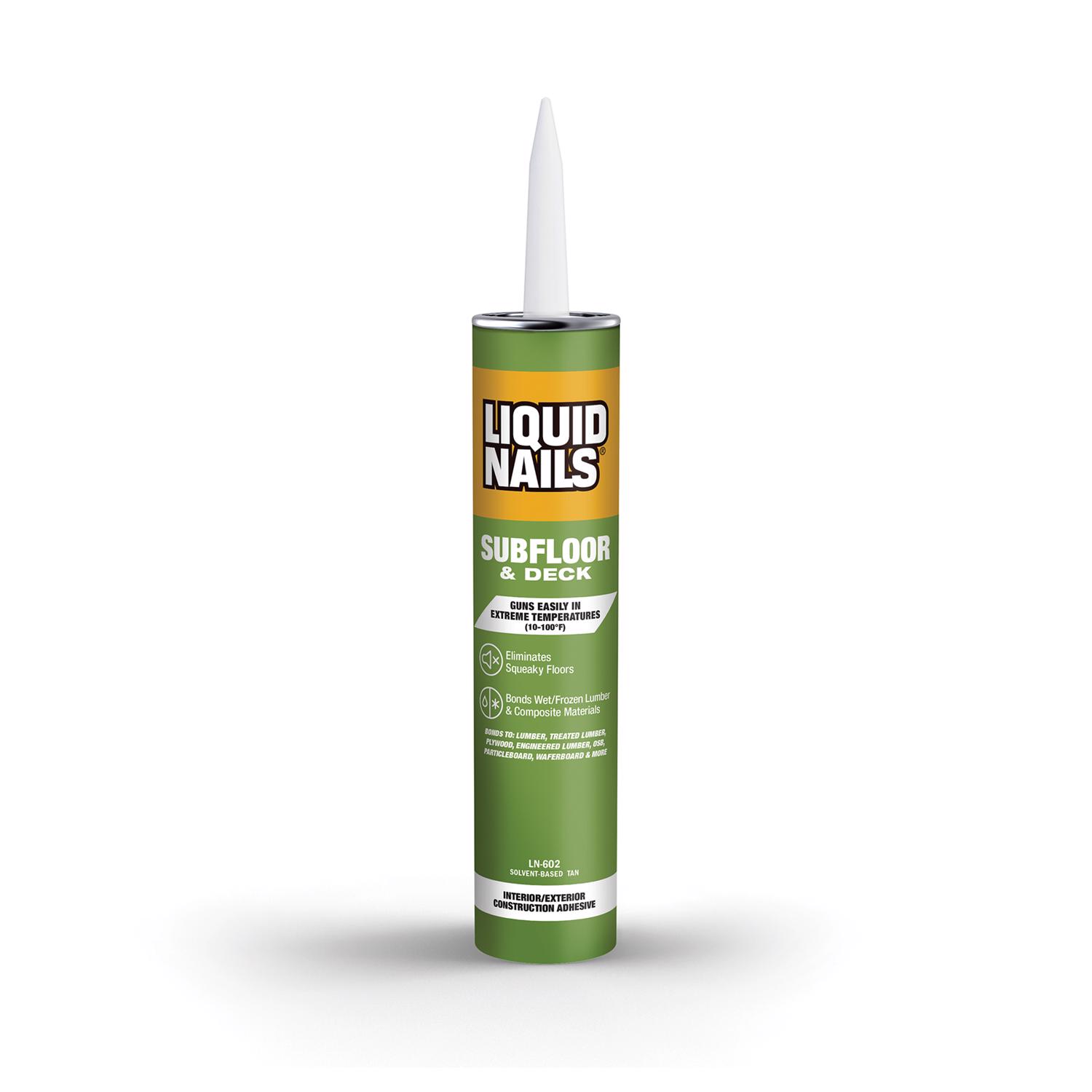 Liquid Nails Subfloor \u0026 Deck Synthetic Rubber Construction Adhesive 10 oz