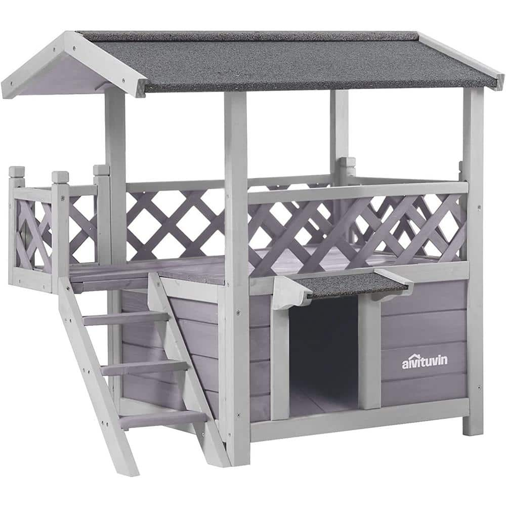 aivituvin Outdoor and Indoor Cat House (Inner Space 5.2 sq.ft) AIR09-B