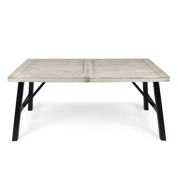 Borocay Outdoor Rectangle Acacia Wood Dining Table by Christopher Knight Home