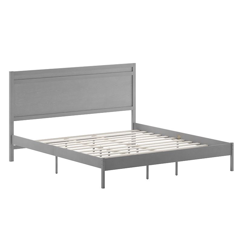 Emma and Oliver Allanza Classic Wooden Platform Bed with Headboard