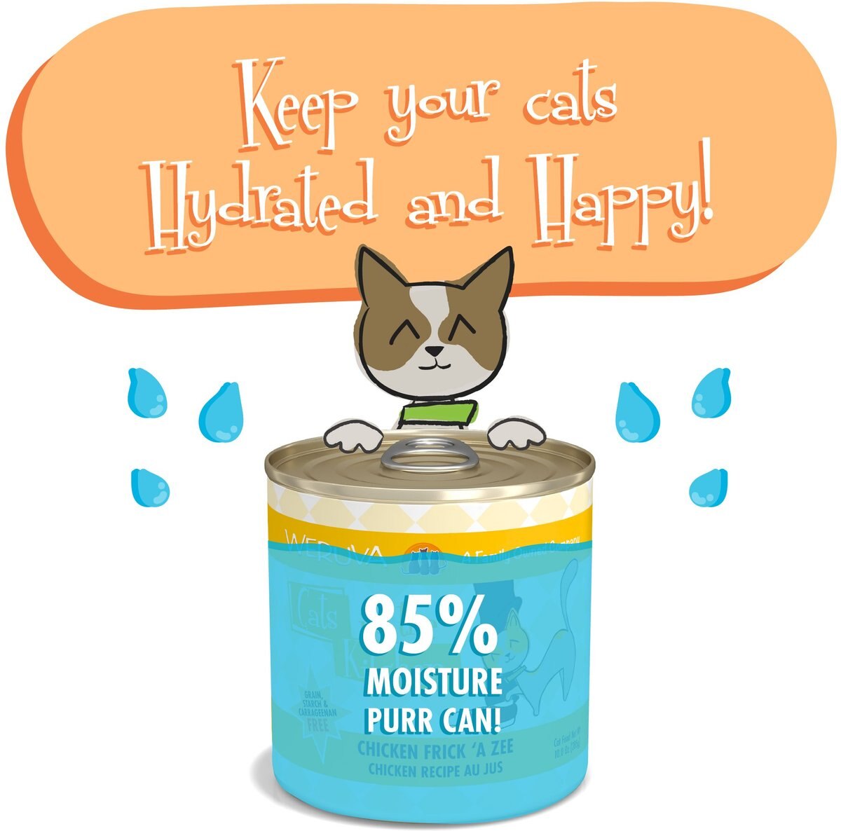 Weruva Cats in the Kitchen Chicken Frick 'A Zee Chicken Recipe Au Jus Grain-Free Canned Cat Food