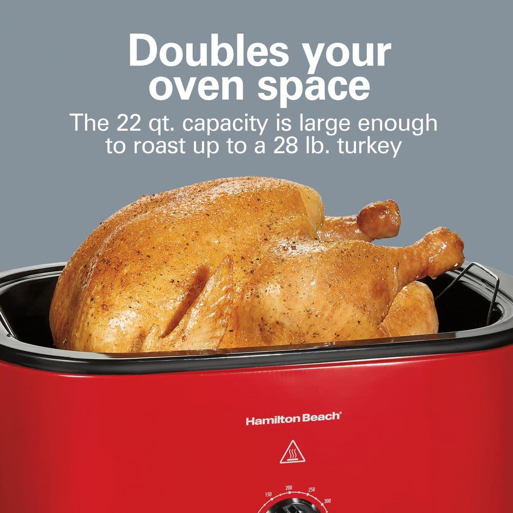 Hamilton Beach 22 Qt Red Roaster Oven