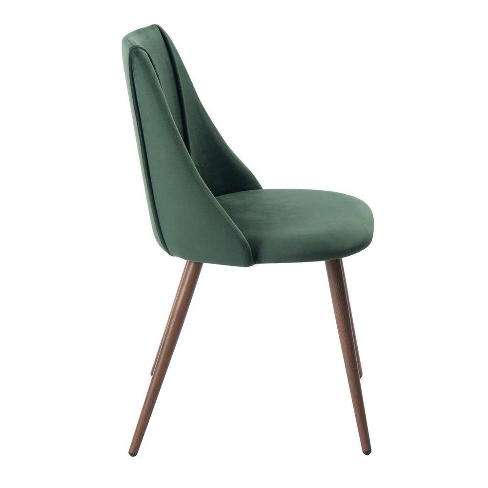 Homy Casa Smeg Green Velvet Upholstered Side Dining Chairs(Set of 2) Smeg Tiaanium 32mm Lmkz