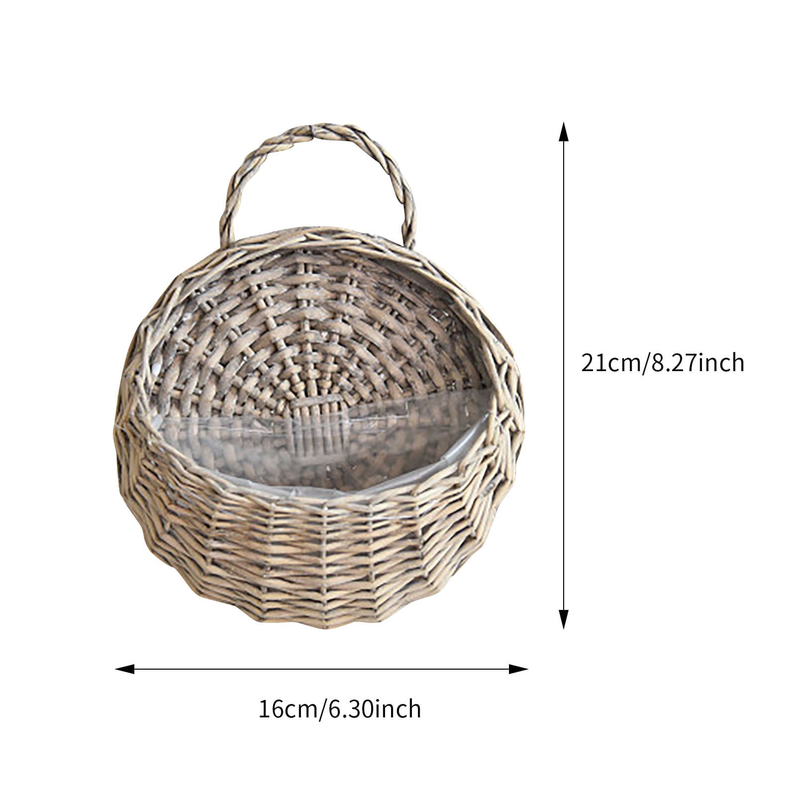 Handmade Woven Hanging Basket Storage Basket Flower Pot Hanging Wall Basket