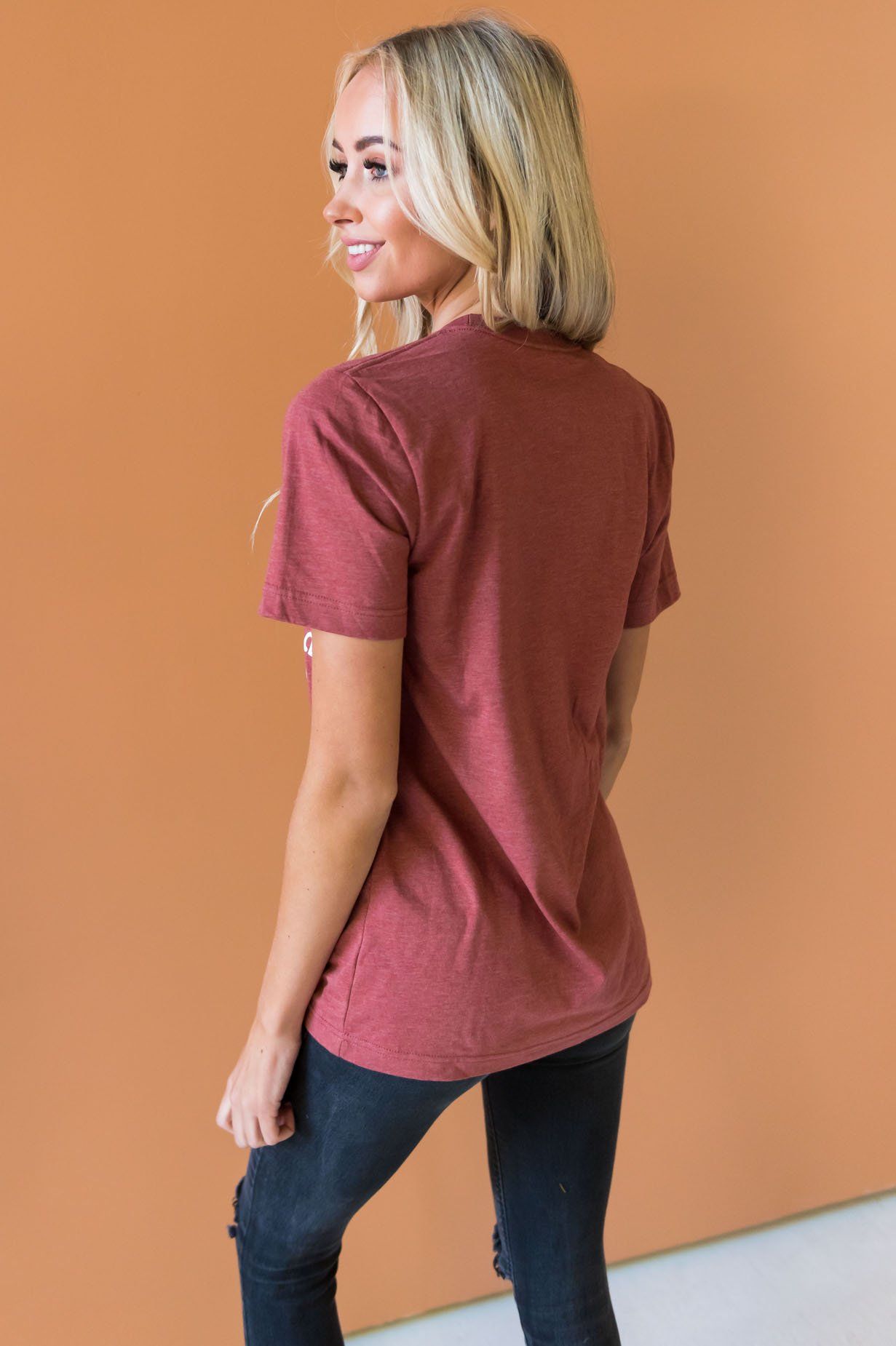 Grateful Thankful Blessed Modest Tee