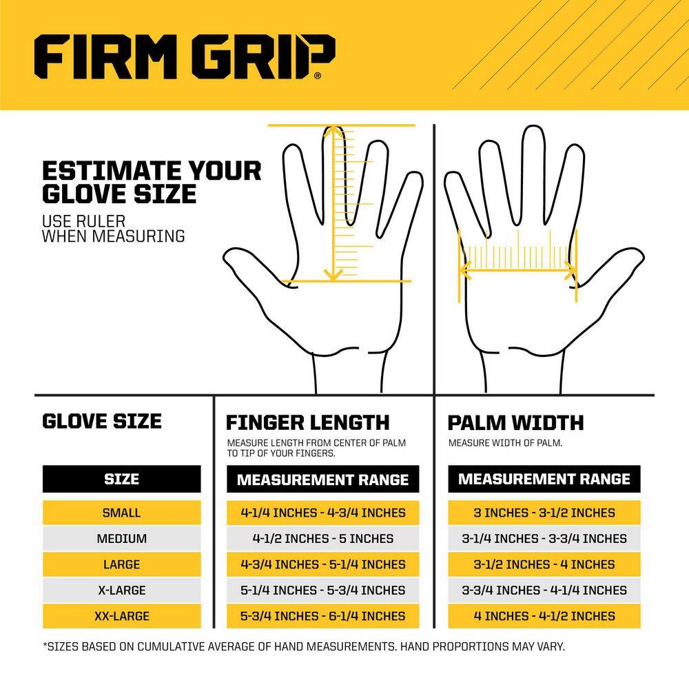 FIRM GRIP X-Large Max Impact Work Gloves 63853-06