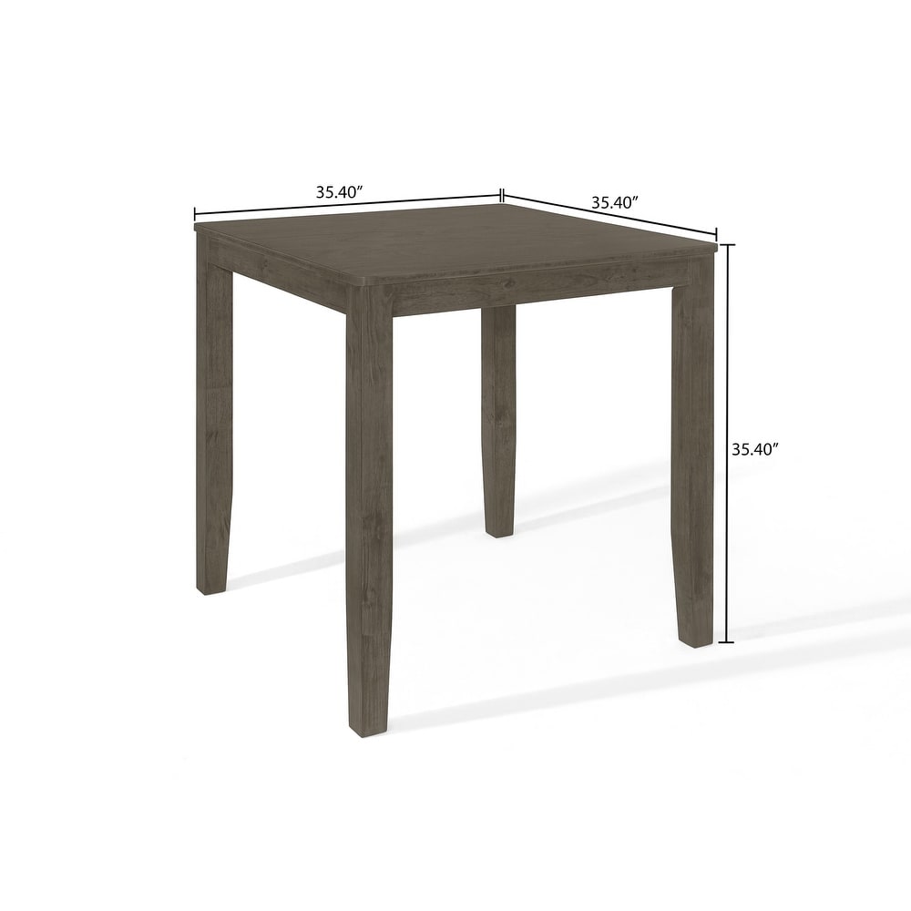 CraftPorch Simple Classy Square Counter Height Dining Table   Grey