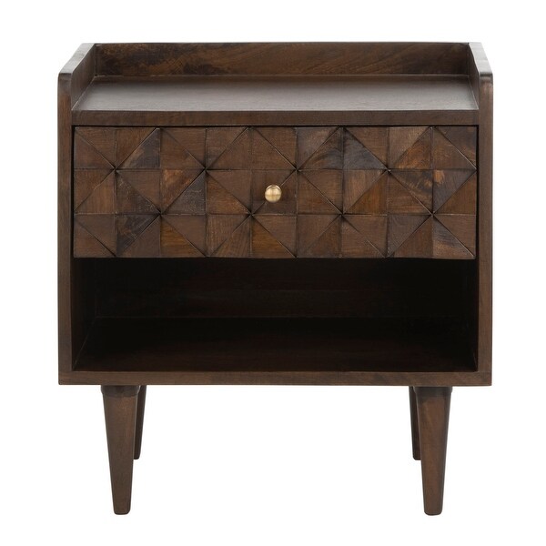 SAFAVIEH Zinnia 1-Drawer 1-Shelf Accent Table Nightstand - - 19484516