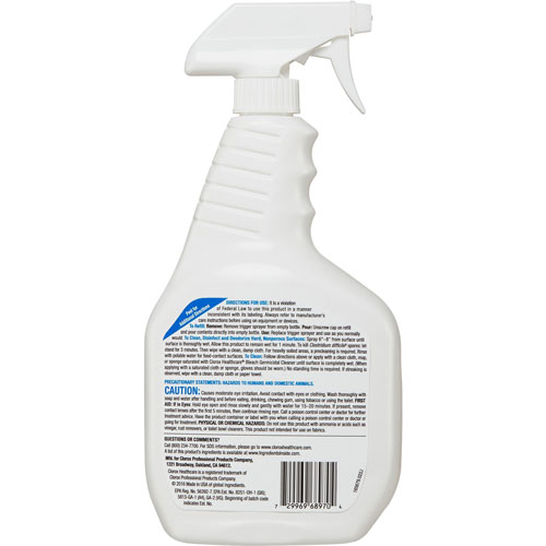 Clorox Bleach Germicidal Cleaner - Ready-To-Use Spray - 32 fl oz (1 quart) - Bottle - 1 Each | CLO68970EA