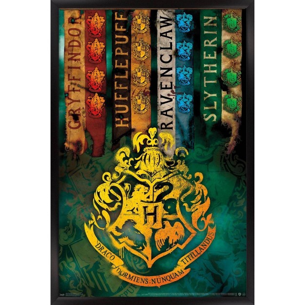 Harry Potter Crests Framed Poster Trends International