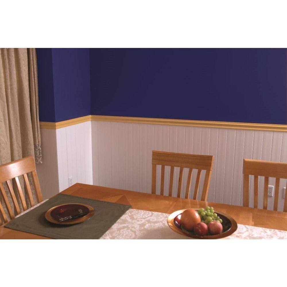 HOUSE OF FARA (9 sq. ft. package) White Vinyl Reversible InteriorExterior Wainscot Panel Set W36WP