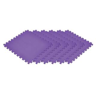 Norsk Purple 24 in. x 24 in. EVA Foam Non-Toxic Solid Color Interlocking Tiles (96 sq. ft. - 24 tiles) 240947_4