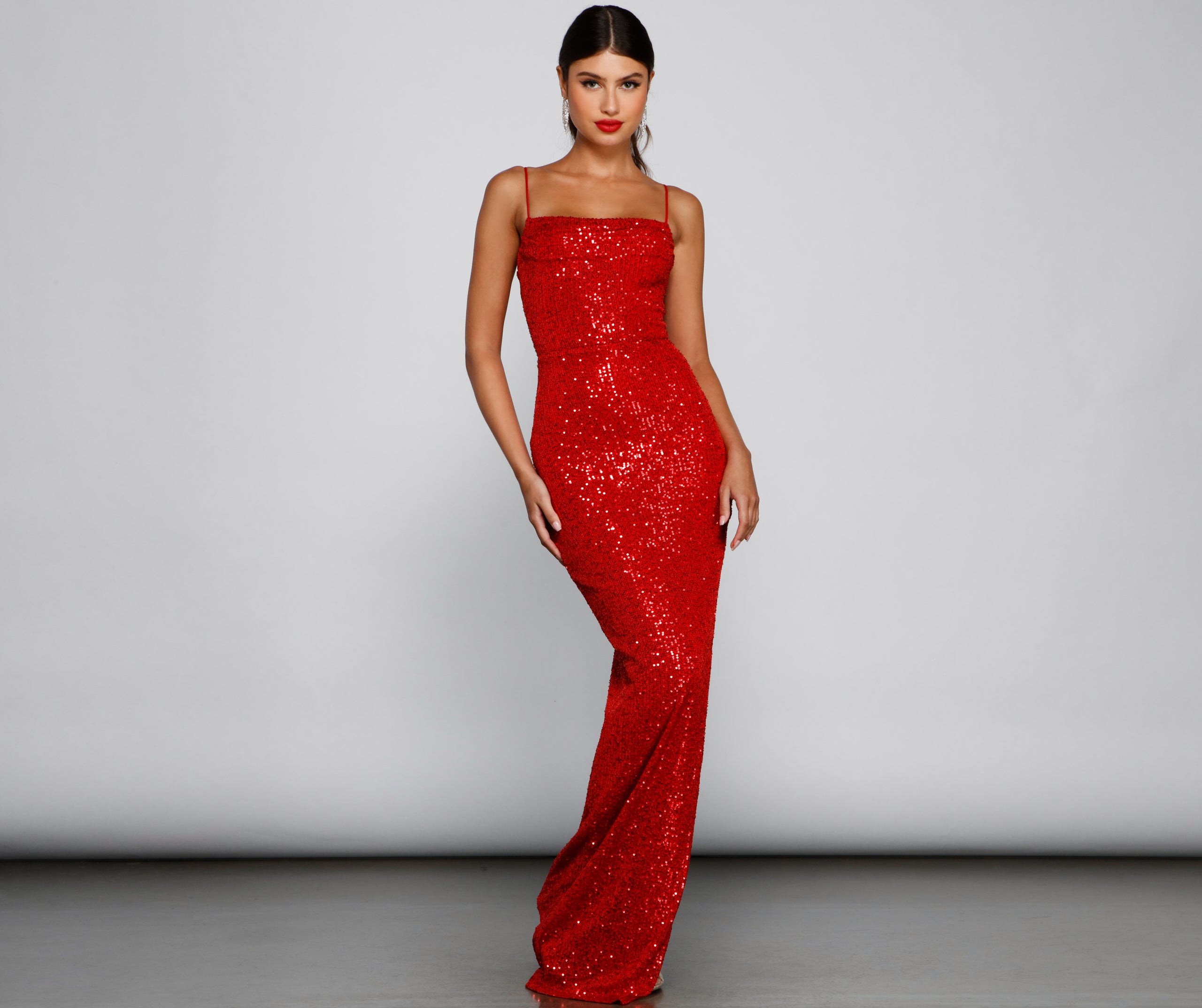 Fatima Sequin Cowl Neck Bodycon Formal Dress