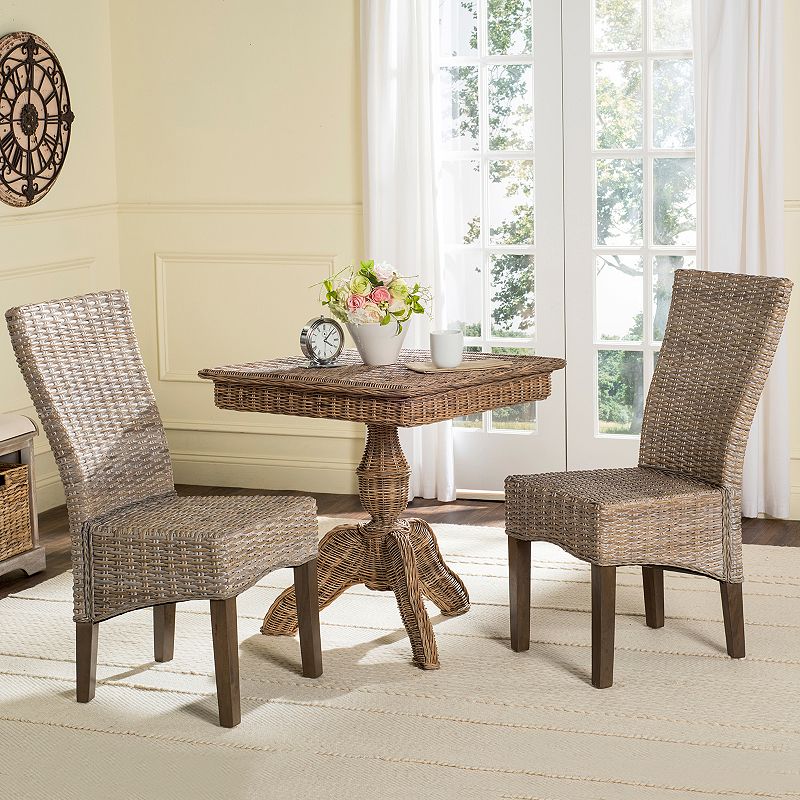 Safavieh Ozias Wicker Dining Chair 2-piece Set