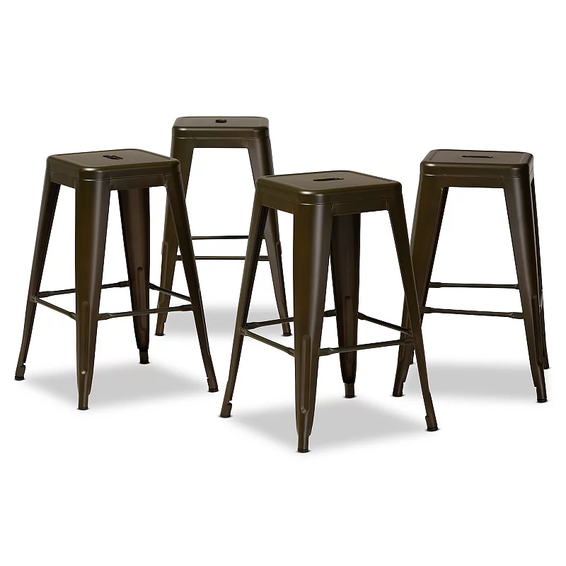 Baxton Studio Horton Counter Stool 4-piece Set