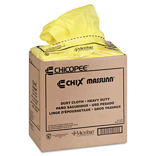 Chix Masslinn Dust Cloths， 24 x 24， Yellow， 150/Carton (8673)