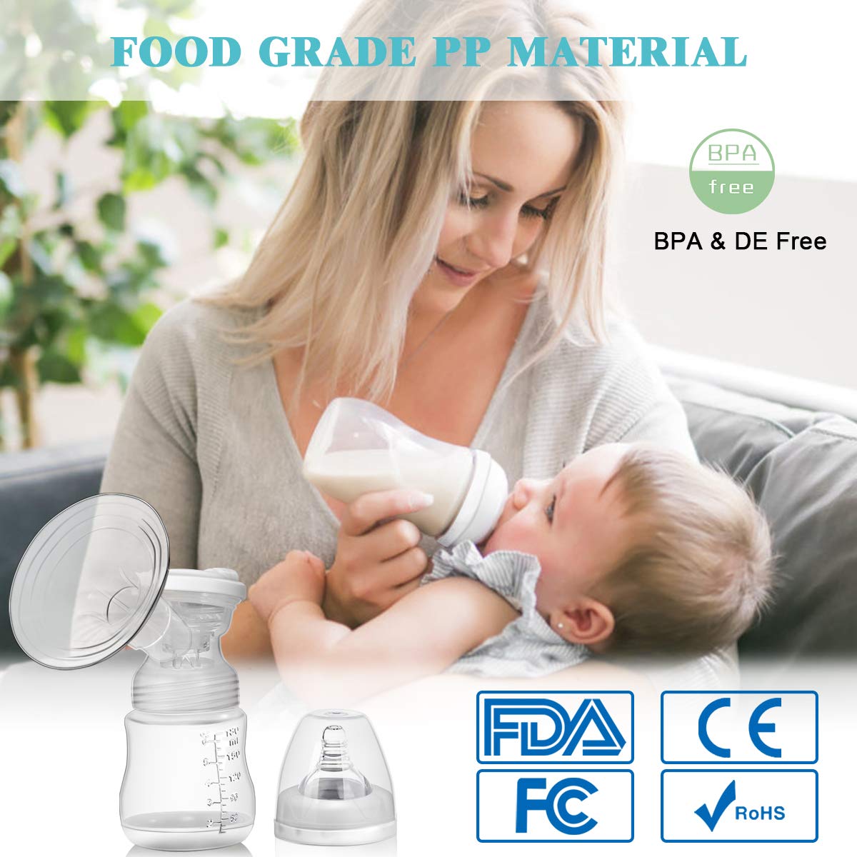 Electric Double Breast Pump with LCD Display Screen