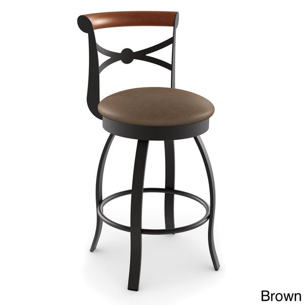 Amisco Bourbon Swivel Metal Bar Stool