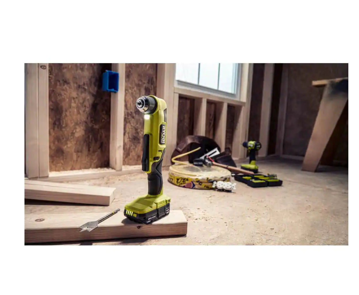 RYOBI PSBID01K-PSBRA02B ONE+ HP 18V Brushless Cordless Compact 1/4 in. Impact Driver and 3/8 in. Right Angle Drill with (2) Batteries， Charger