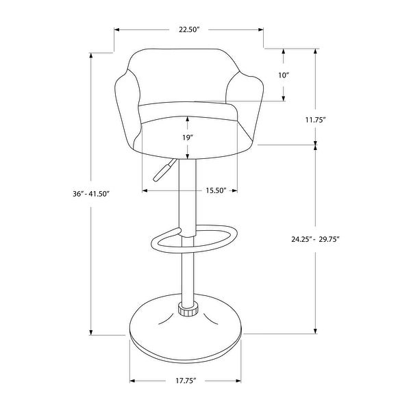 Black Chrome Metal Hydraulic Lift Barstool