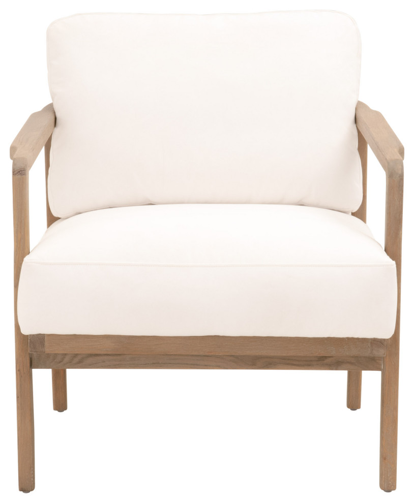 Harbor Club Chair LiveSmart Peyton Pearl  White Rope  Smoke Gray Oak   Midcentury   Armchairs And Accent Chairs   by Sideboards and Things  Houzz