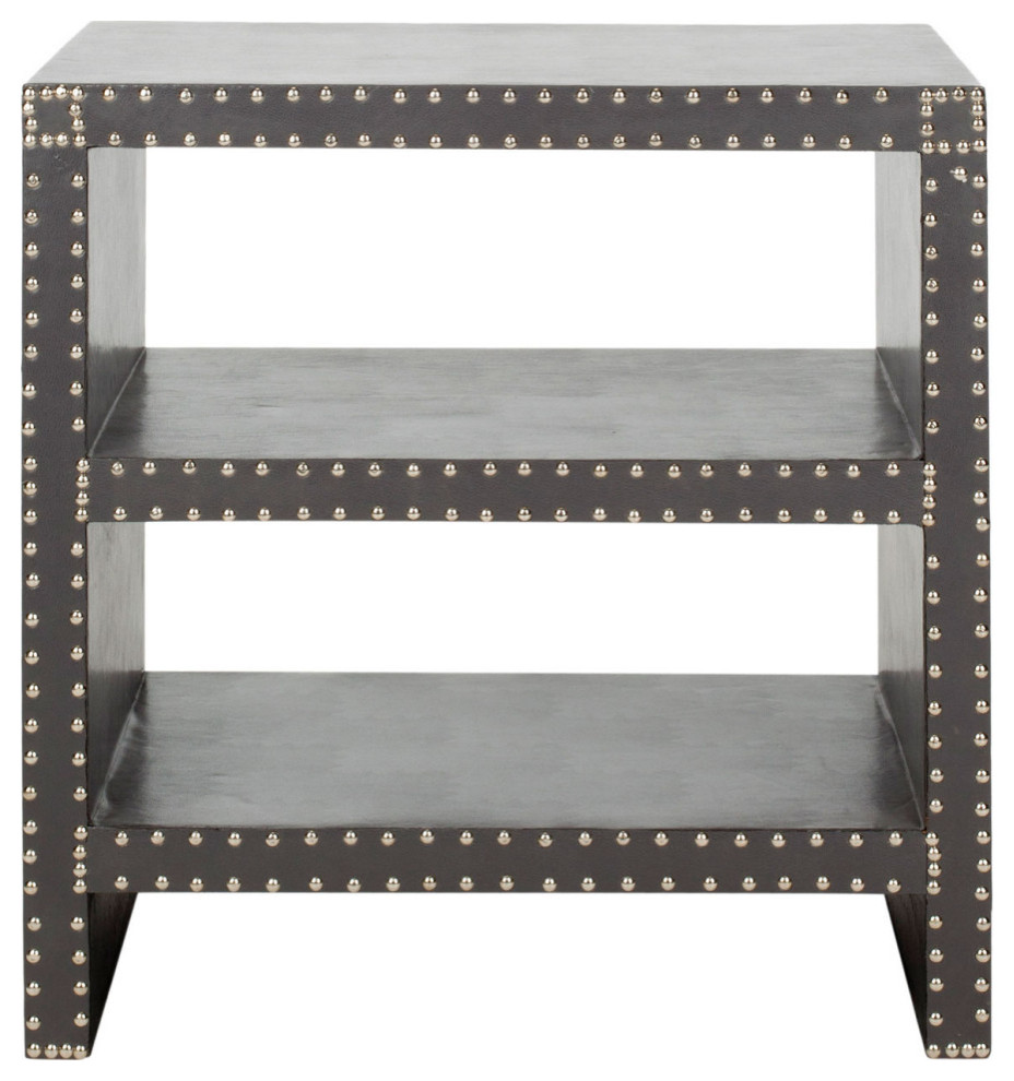 Jillian Two Tier Side Table Charcoal   Contemporary   Side Tables And End Tables   by AED Luxury Home Decor  Houzz