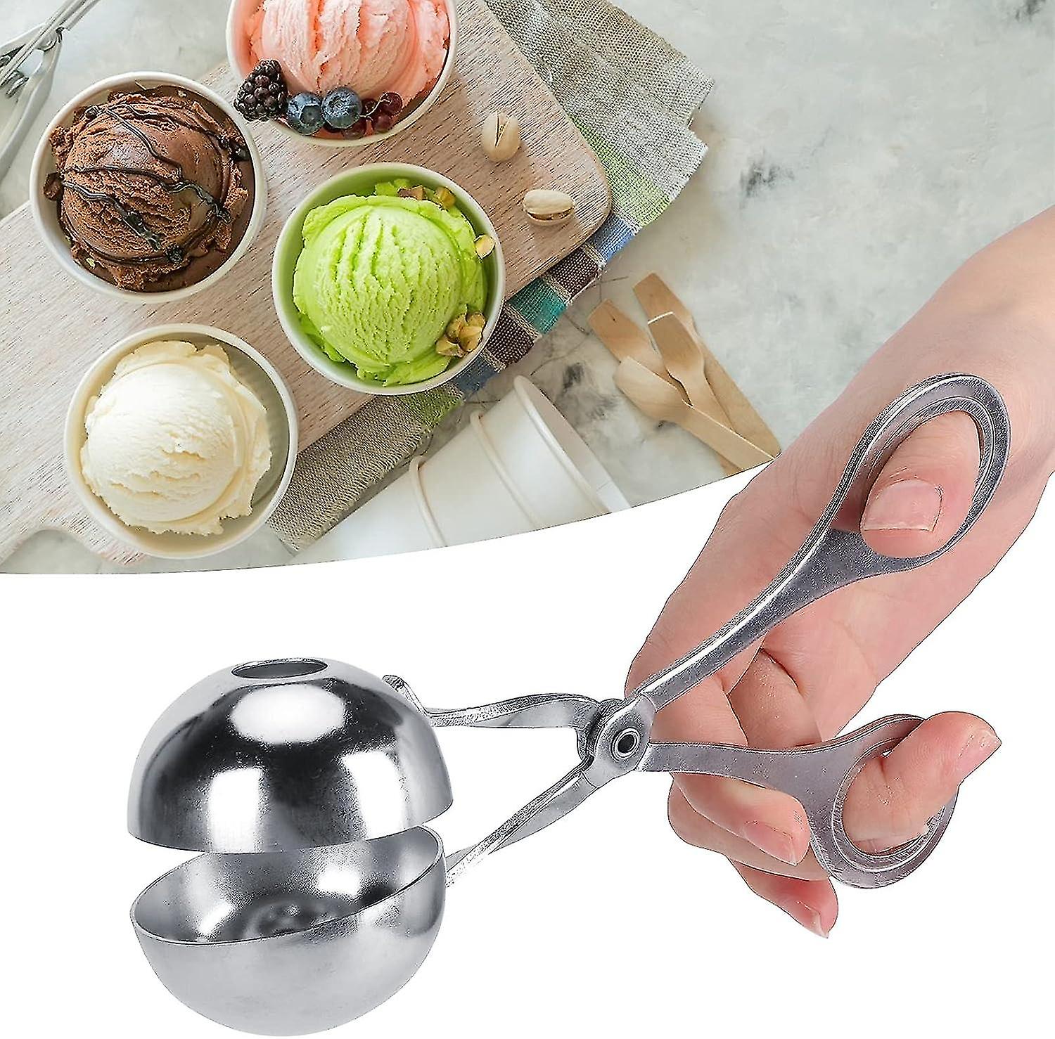 Ice Cream Scoop With Trigger Include Stainless Steel Heavy Duty Cookie Dough Scoop For Baking Melon Baller Meatball Cupcake Muffin(l)