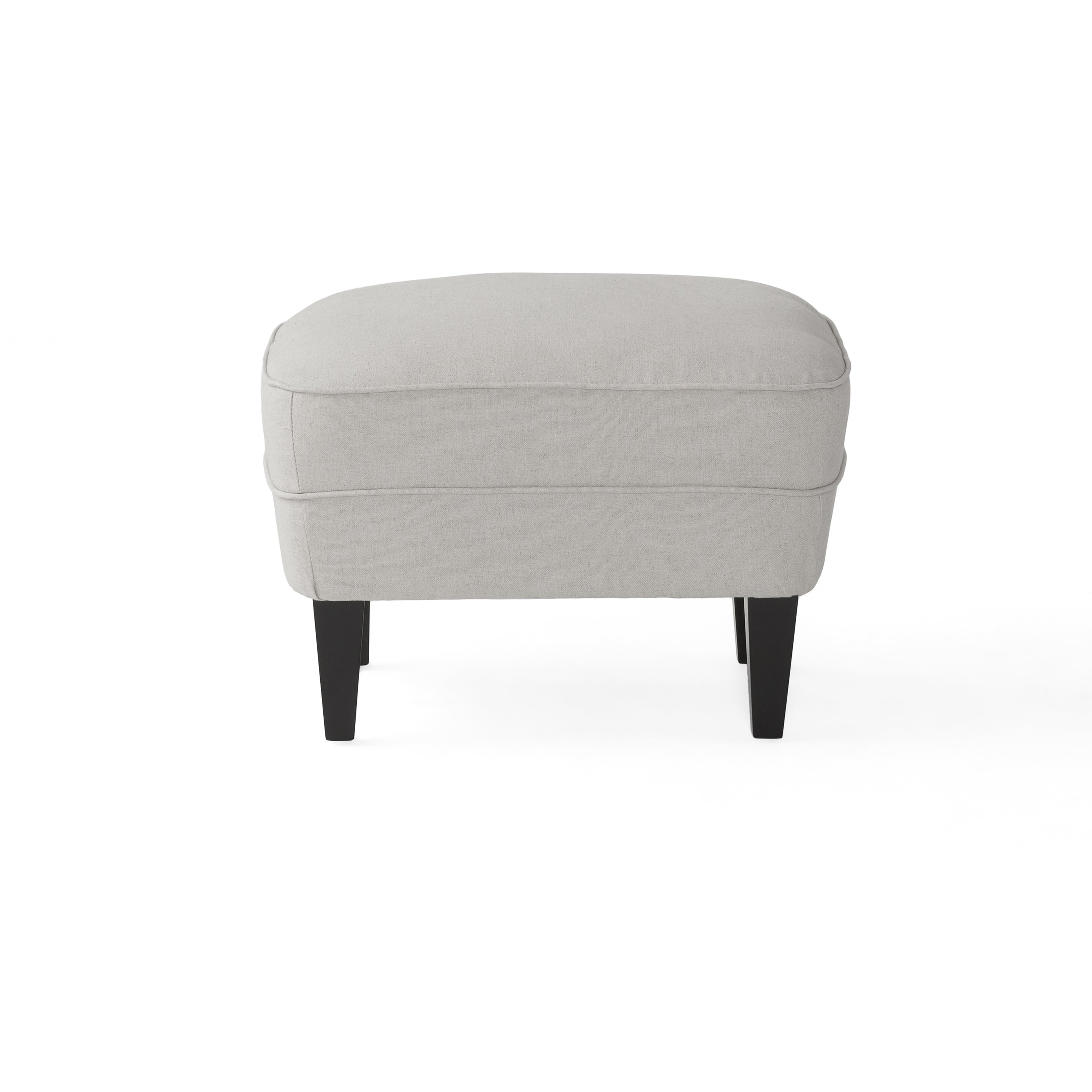 Teton Button Tufted Upholstered Club Chair With Footstool