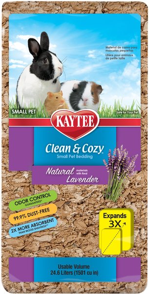 Kaytee Clean and Cozy Lavender Natural Small Pet Bedding， 24.6-litters