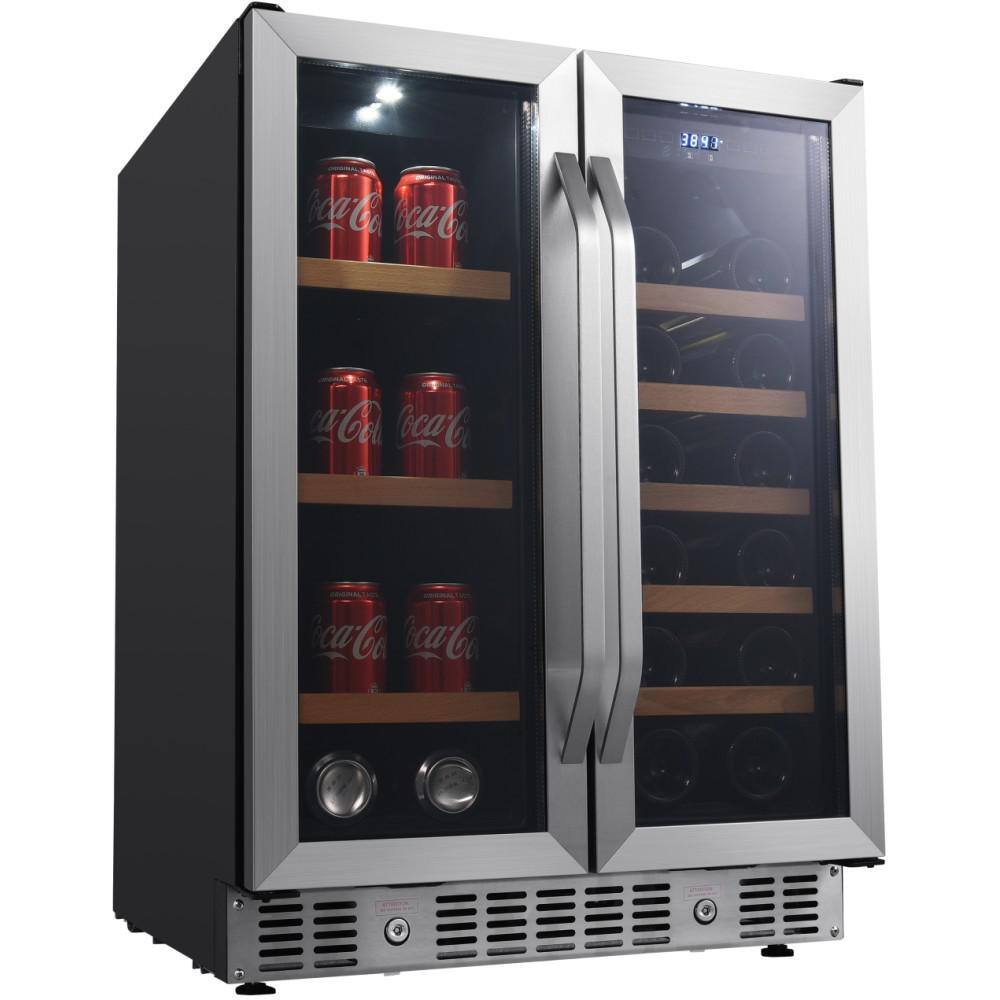 EdgeStar 24 in. Built-In Wine and Beverage Cooler with French Doors CWB1760FD