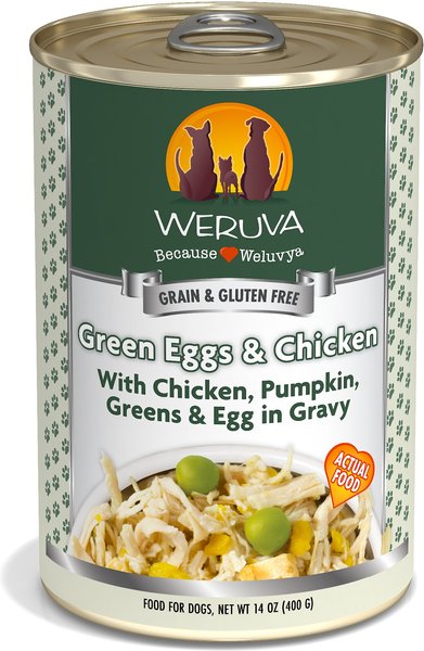 Weruva Green Eggs and Chicken with Chicken， Egg， and Greens in Gravy Grain-Free Canned Dog Food