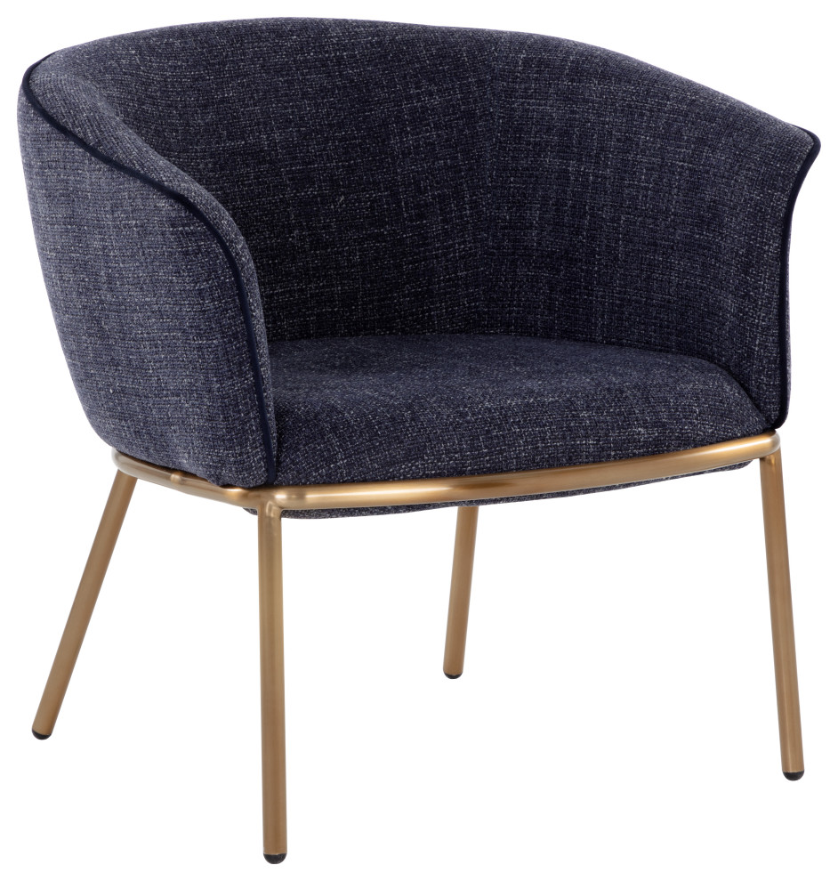 Nadine Lounge Chair Chacha Navy   Contemporary   Armchairs And Accent Chairs   by Sunpan Modern Home  Houzz