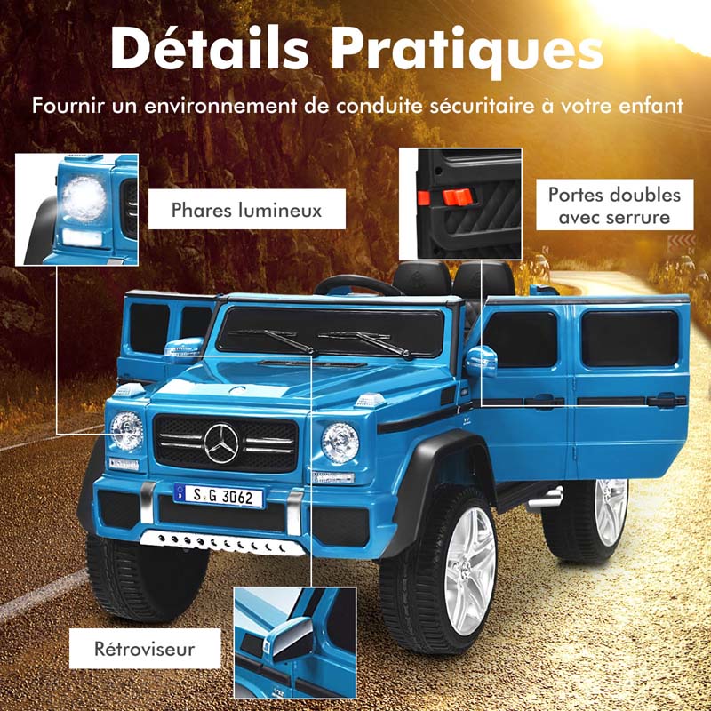 12V Mercedes-Benz G650-S Licensed Kids Ride-On Car, Electric Riding Toy Truck with Remote & Spring Suspension