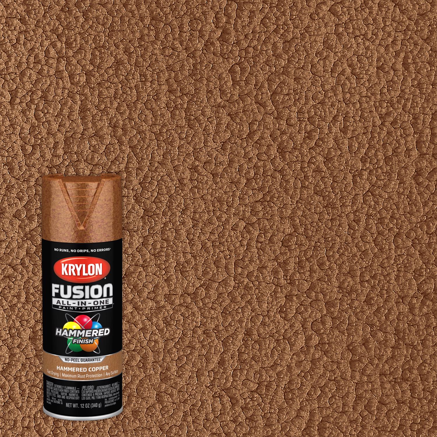 Krylon Fusion All-In-One Hammered Copper Paint+Primer Spray Paint 12 oz