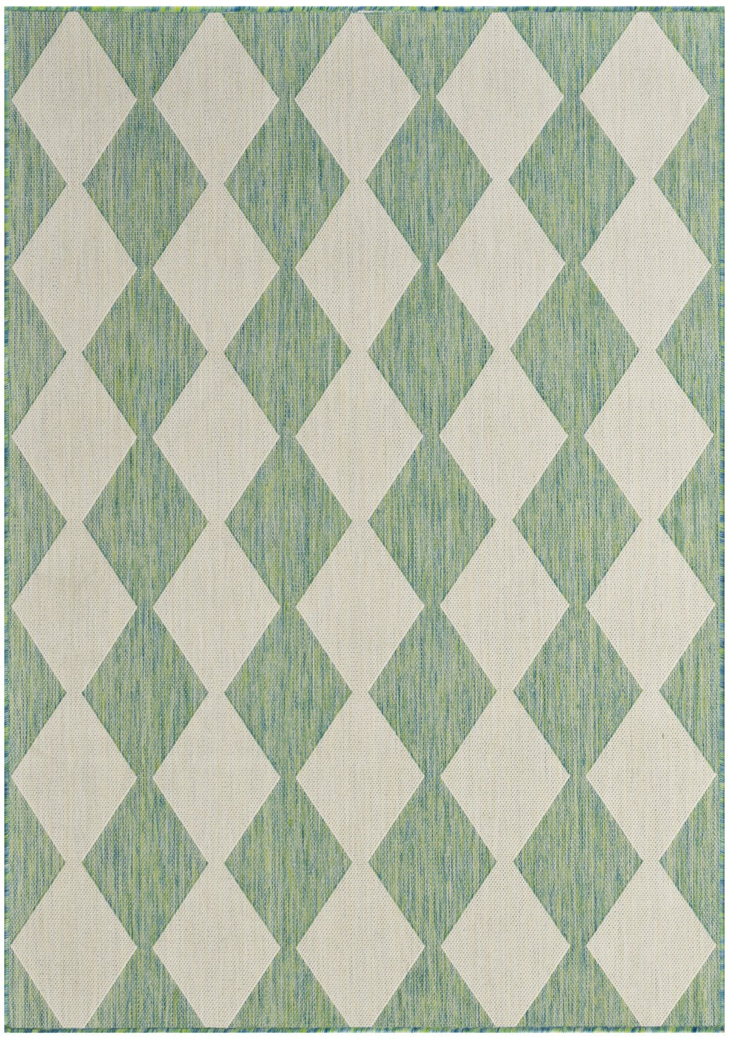 Positano Indoor/Outdoor Blue/Green Geometric Rug