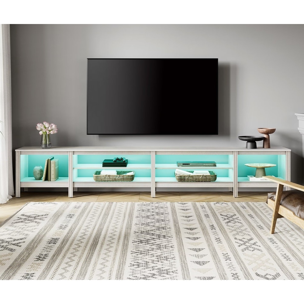 Large TV Stand for 75/85/100 Inch TV  Classic Wood TV Console Table