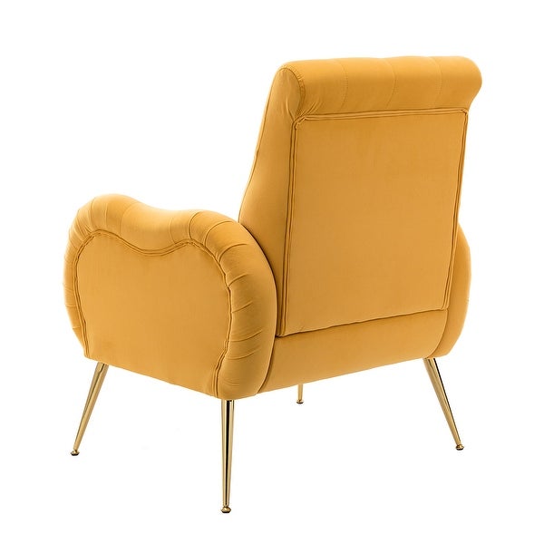 Calymne Modern Upholstered Armchair with Button-tufted Back by HULALA HOME