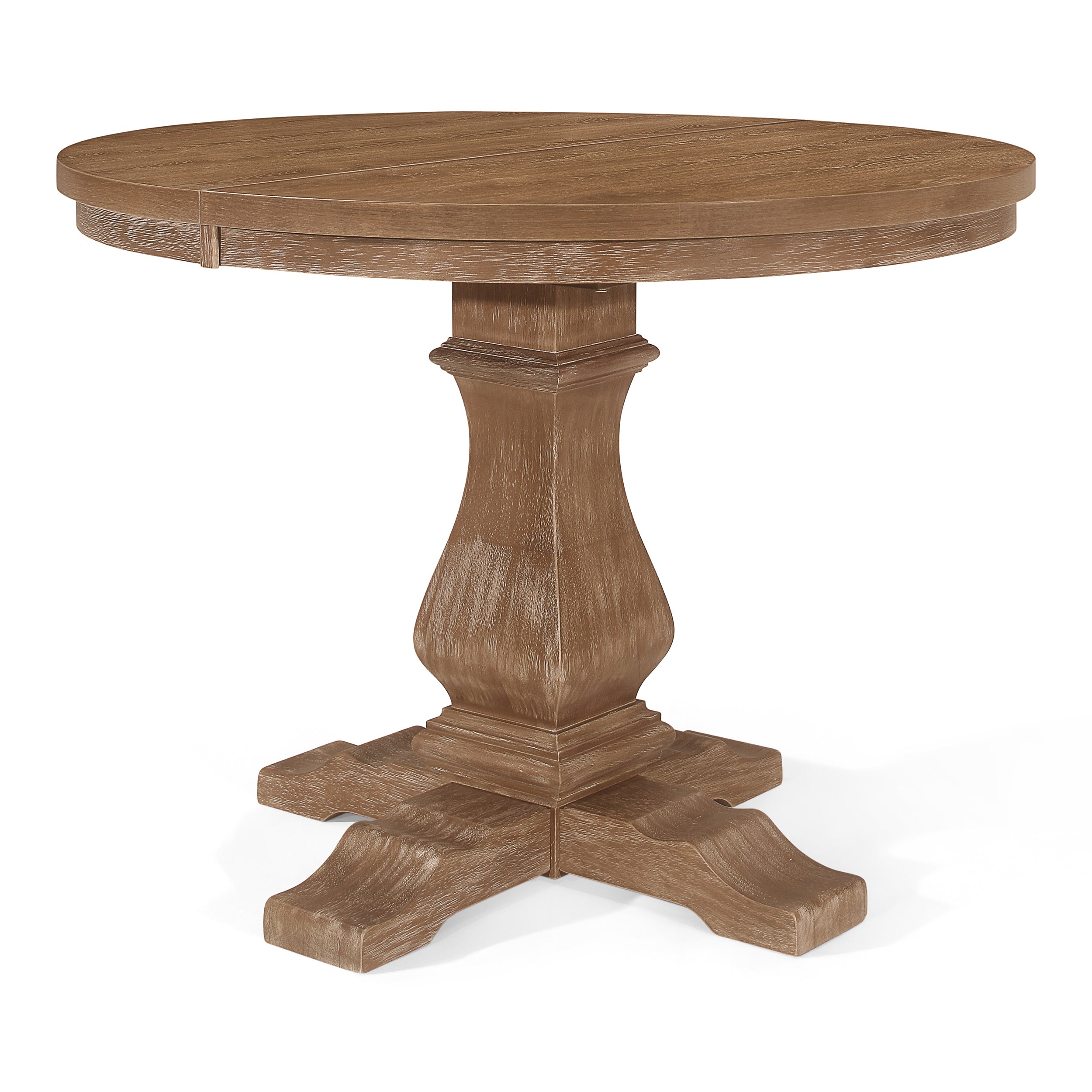 Judith Rustic Wood Expandable Oval Dining Table