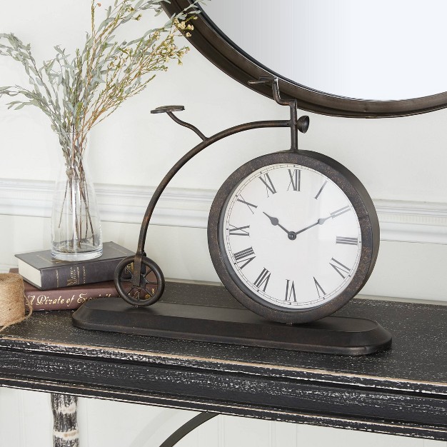 Metal Bike Vintage Clock Black Olivia amp May