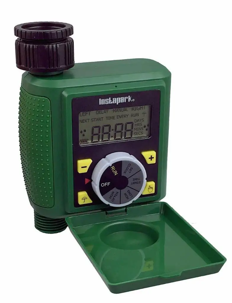 Instapark PWT-07 Outdoor Waterproof Digital Programmable Single Outlet Automatic On/Off Water Faucet Hose Timer