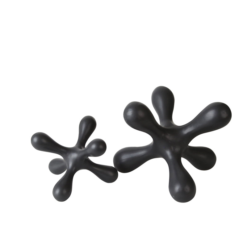 Black Hexagonal Ceramic Decoration -A G  Fa-D2020A