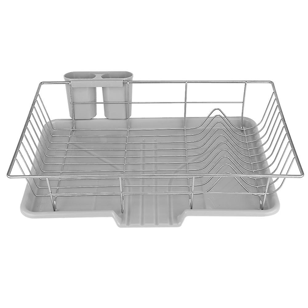 Metal Dish Storage Rack Drainer Kitchen Utensils Tableware Holder Drying Tray