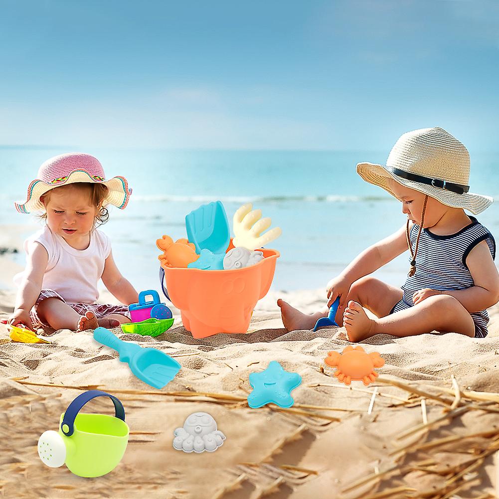 7pcs Beach Toys With Mesh Bags Durable Beach Toys For Children Aged 4-6 Years Old To Travel On The Beach And Play Indoors